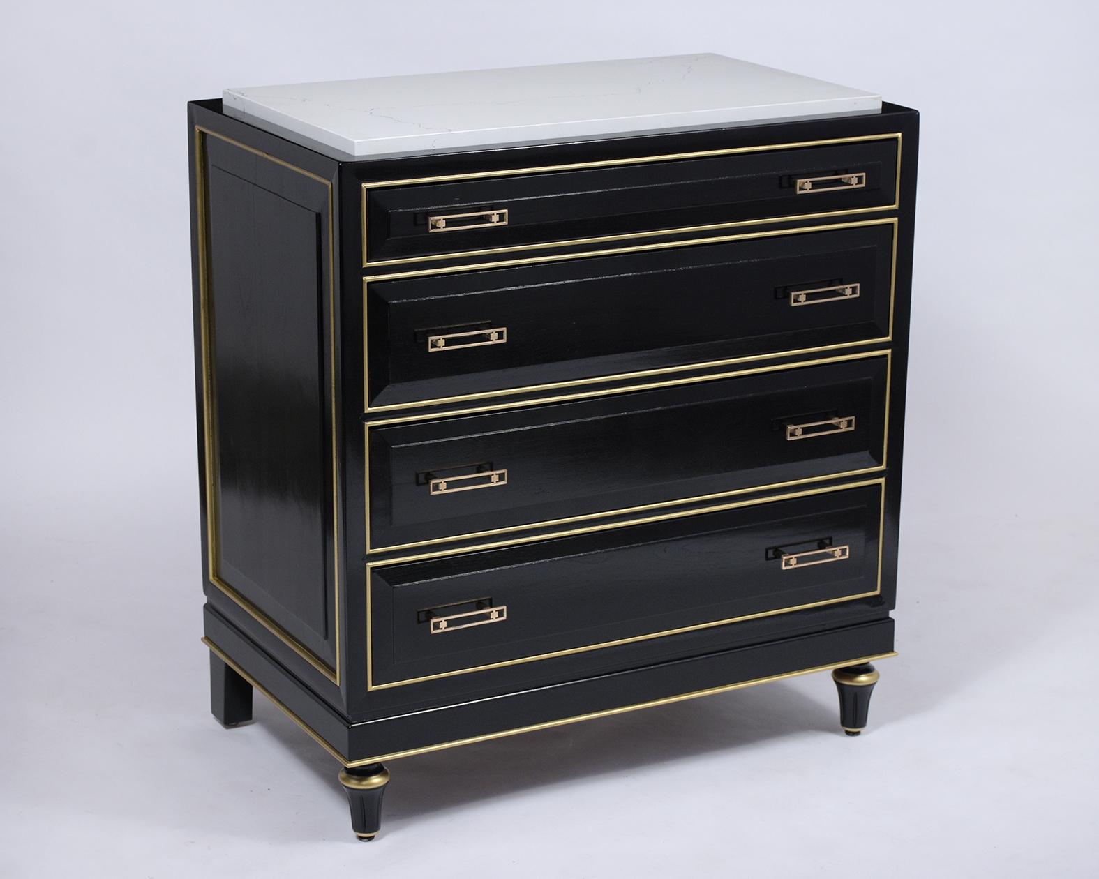 Gilt Pair of Louis XVI Chest of Drawers