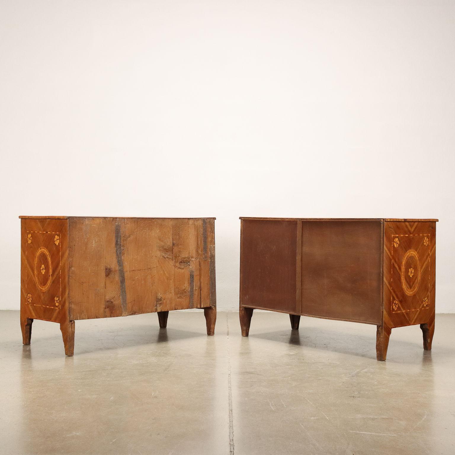 Pair of Louis XVI Chests of Drawers, Piacenza, Late 18th Century For Sale 8