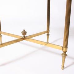 Pair of Louis XVI Cigarette Tables with White Marble Tops, circa 1950