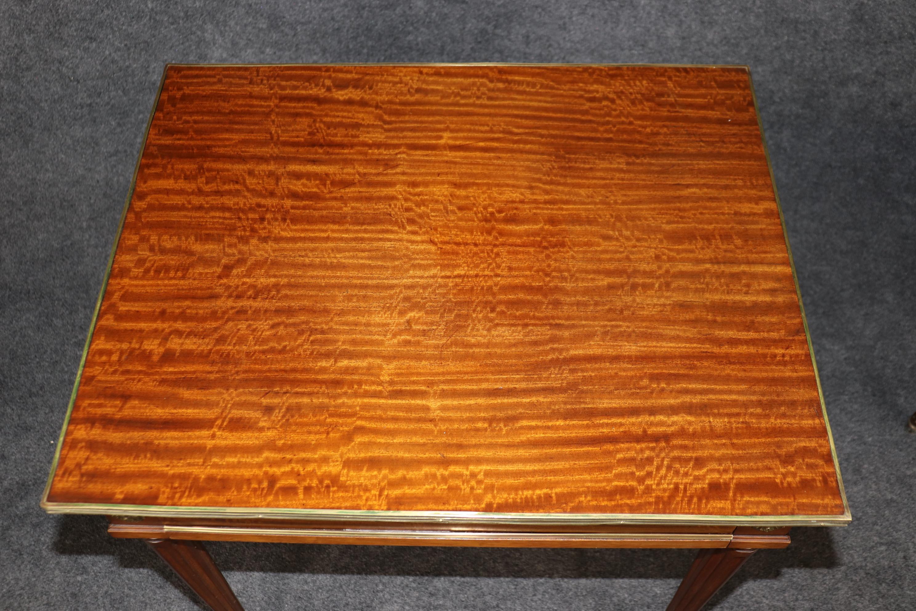 Pair of Louis XVI French Jansen Style Brass Mounted End Tables 4