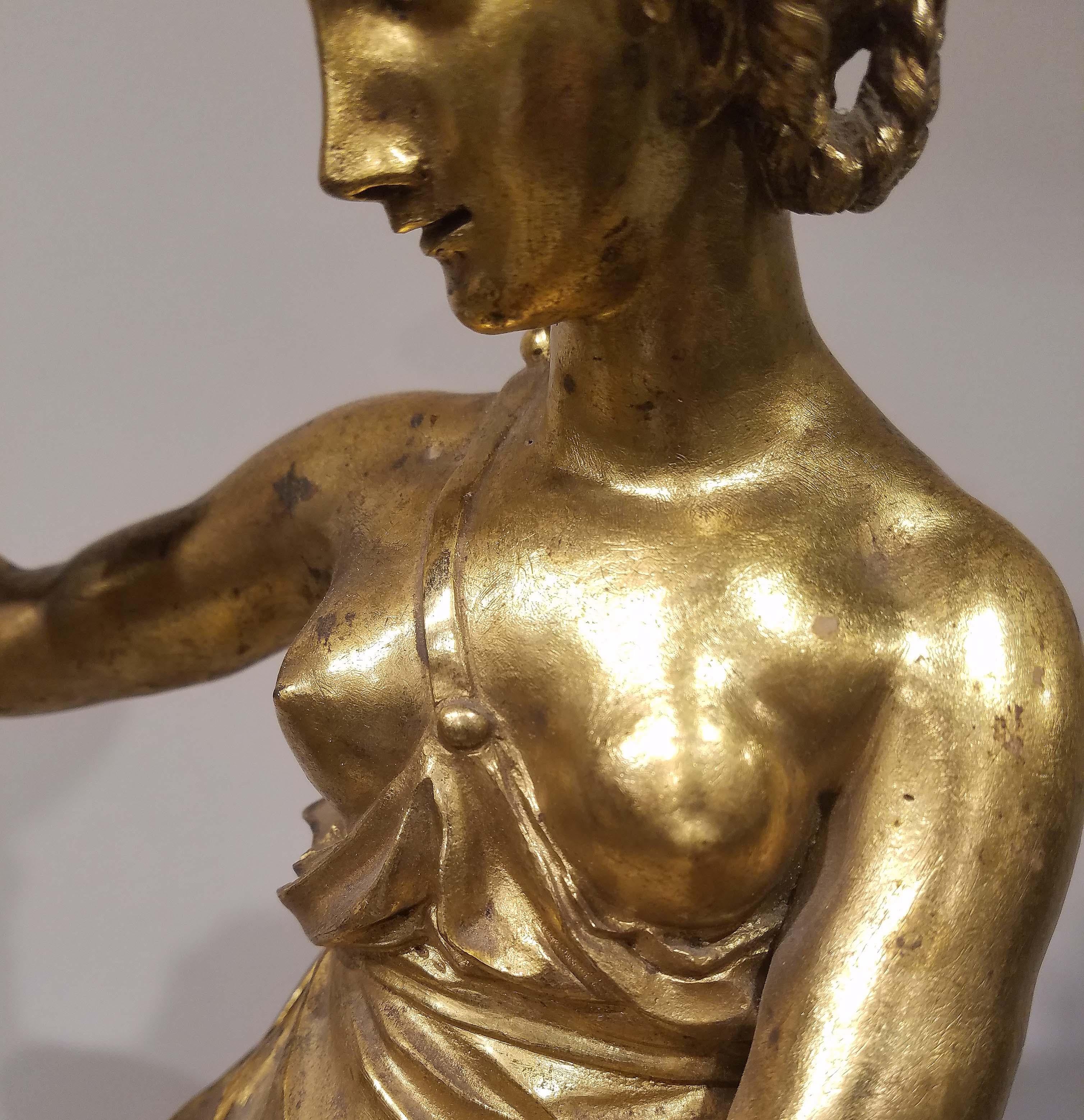 Pair of Louis XVI Gilt Bronze Candelabras For Sale 6