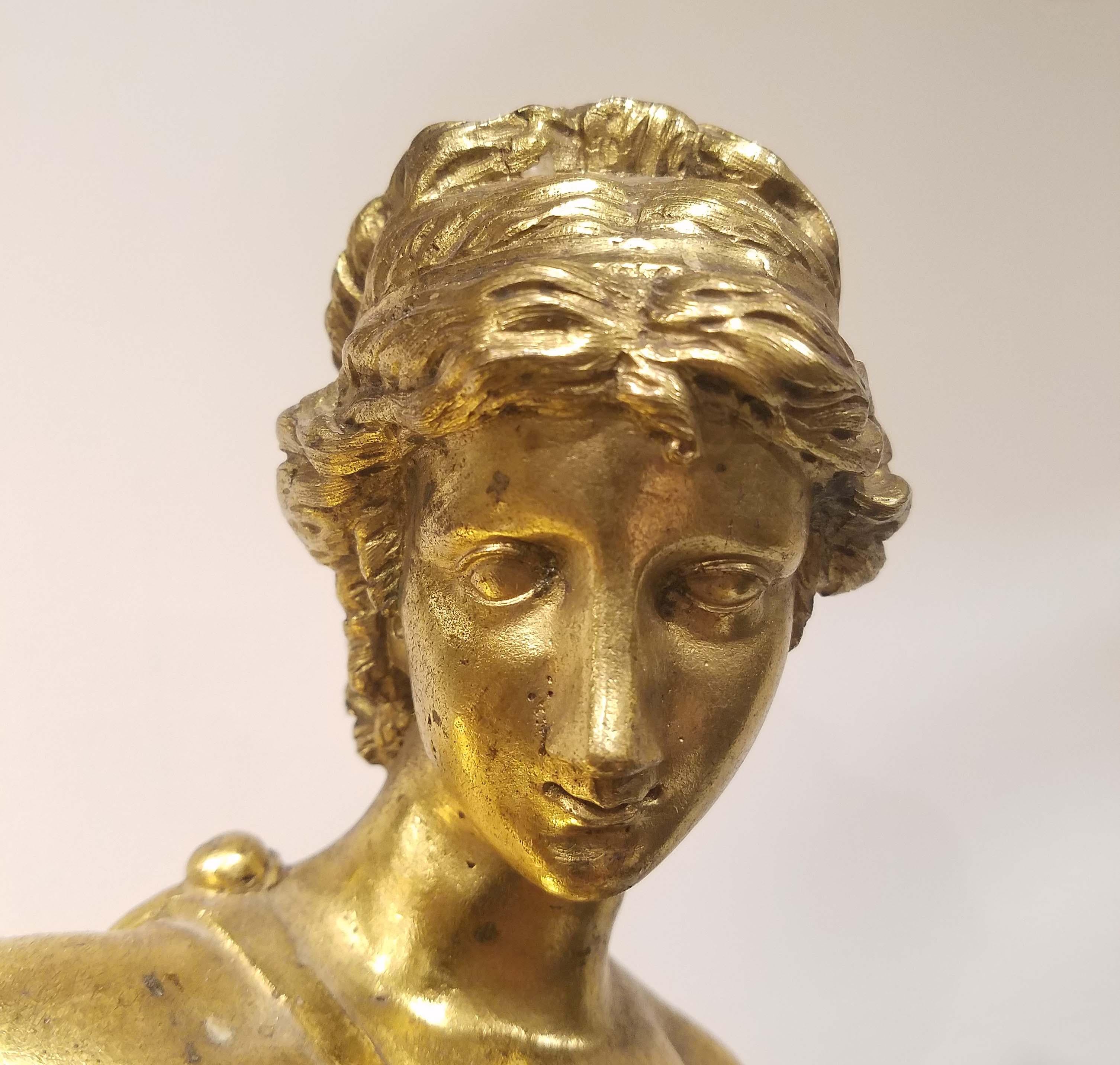 Pair of Louis XVI Gilt Bronze Candelabras For Sale 11
