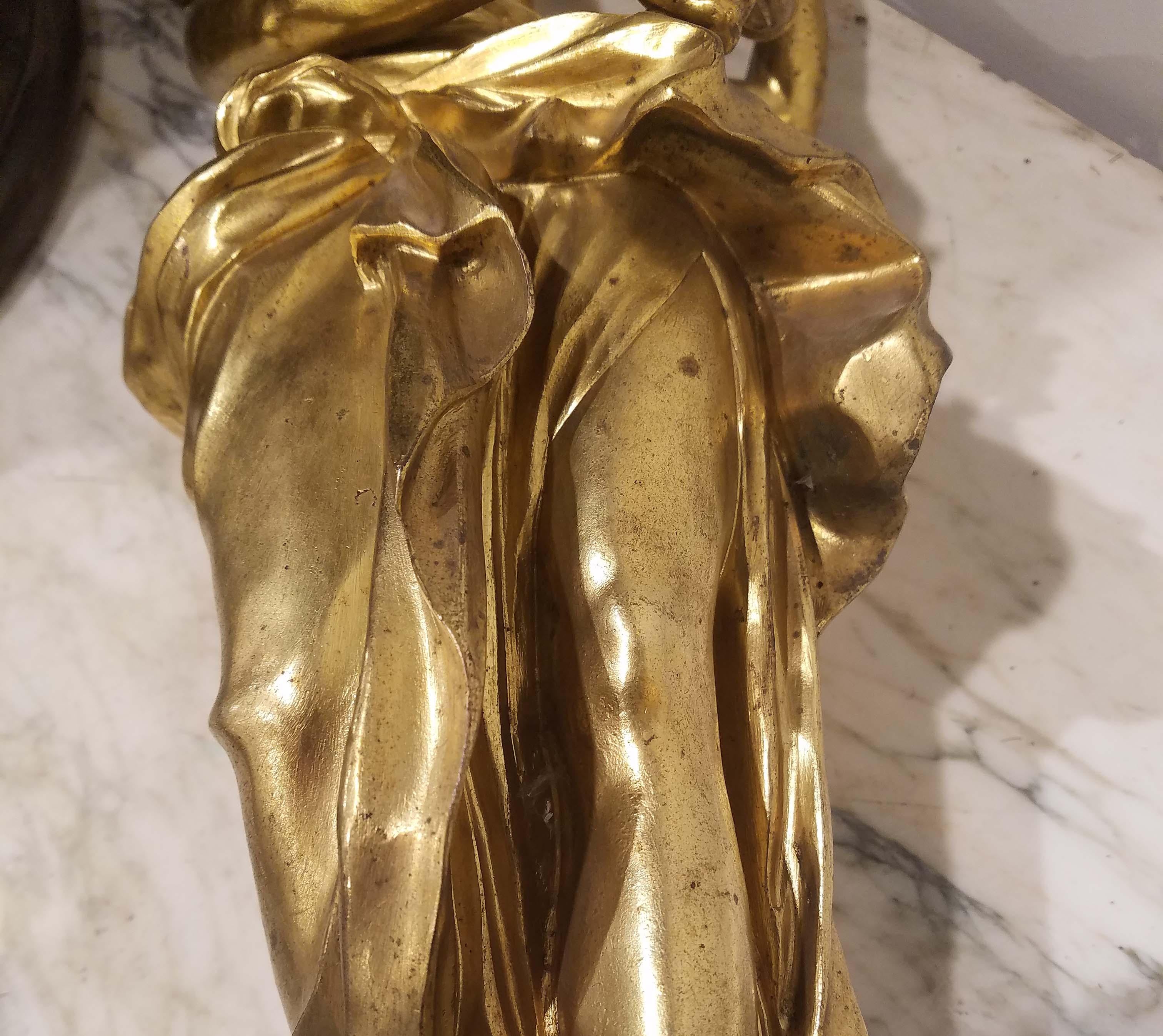 Pair of Louis XVI Gilt Bronze Candelabras For Sale 13