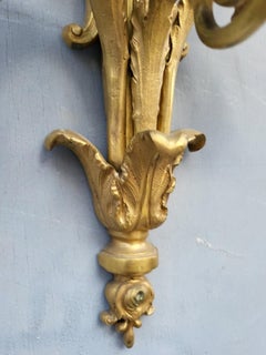 Pair Of Louis XVI Gilt Bronze Sconces, XIXth Century