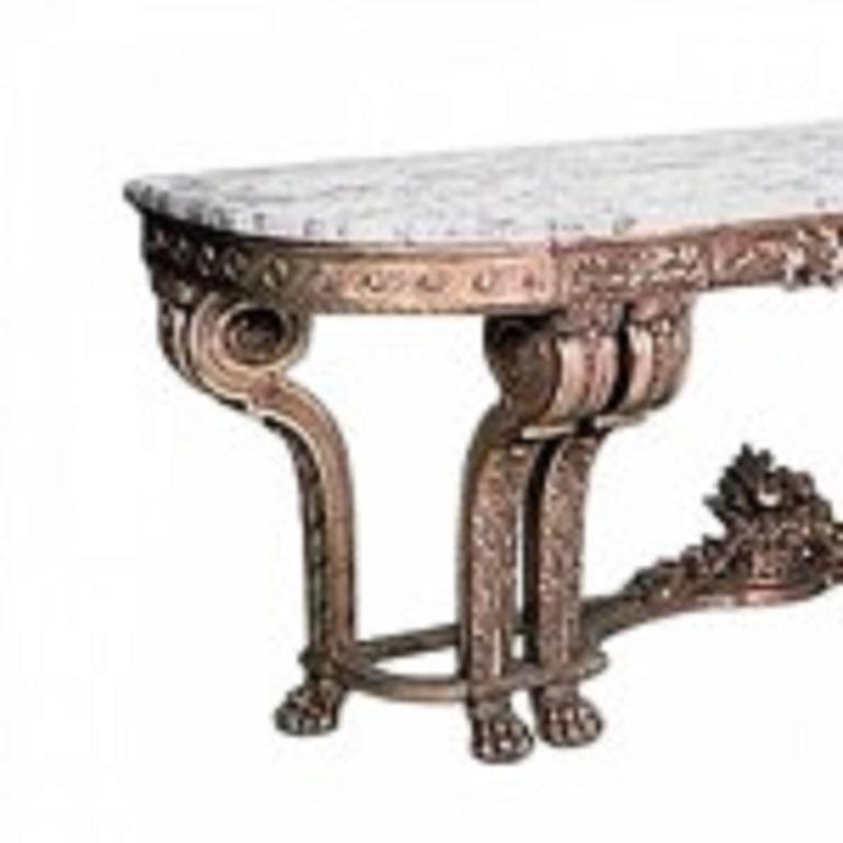 Pair of Louis XVI Giltwood and Marble Top Console Tables In Good Condition For Sale In Queens, NY