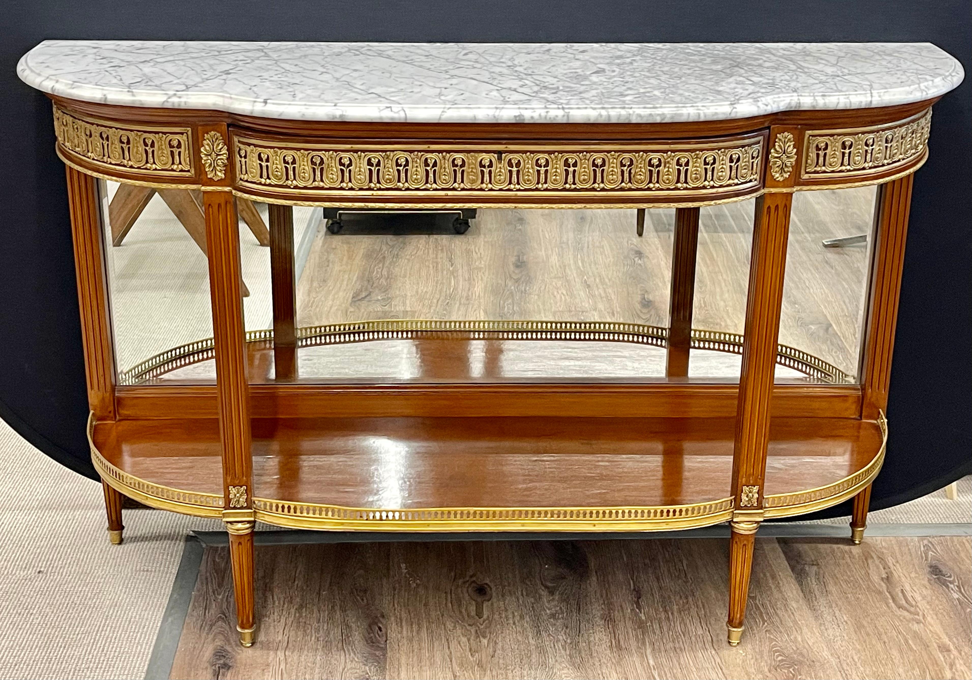 Pair of Louis XVI Jansen Style Console Tables or Sideboards 1