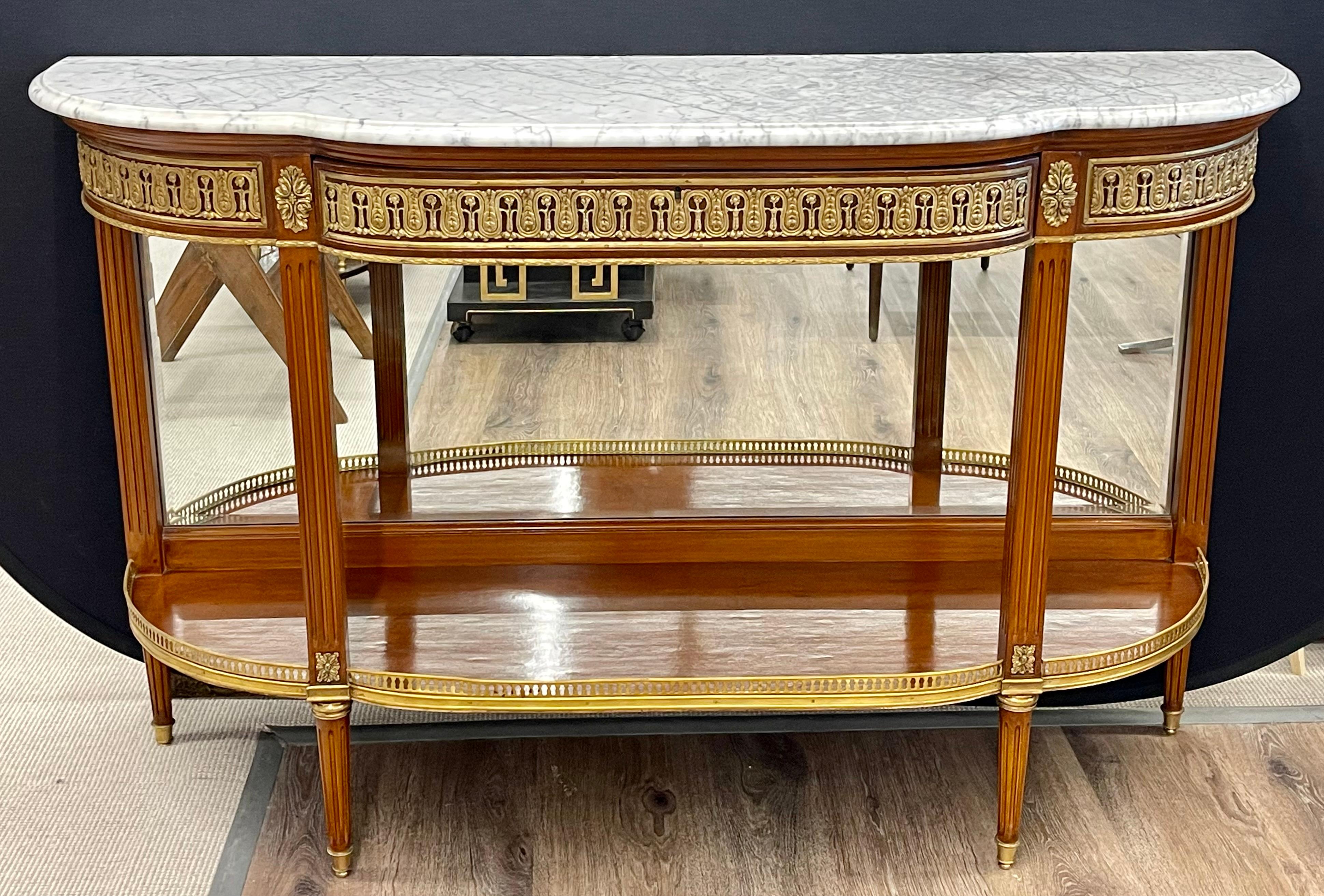 Pair of Louis XVI Jansen Style Console Tables or Sideboards 2