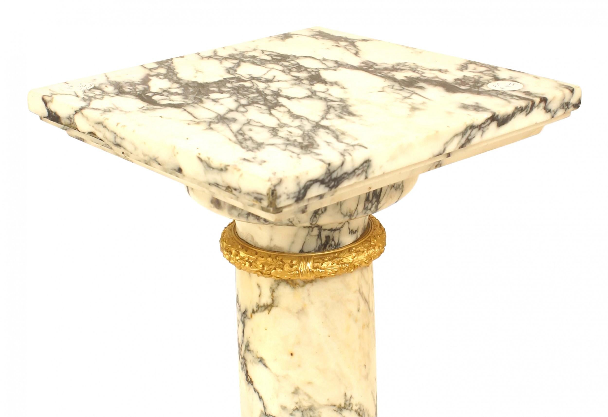 Unknown Pair of Louis XVI Marble Pedestals For Sale