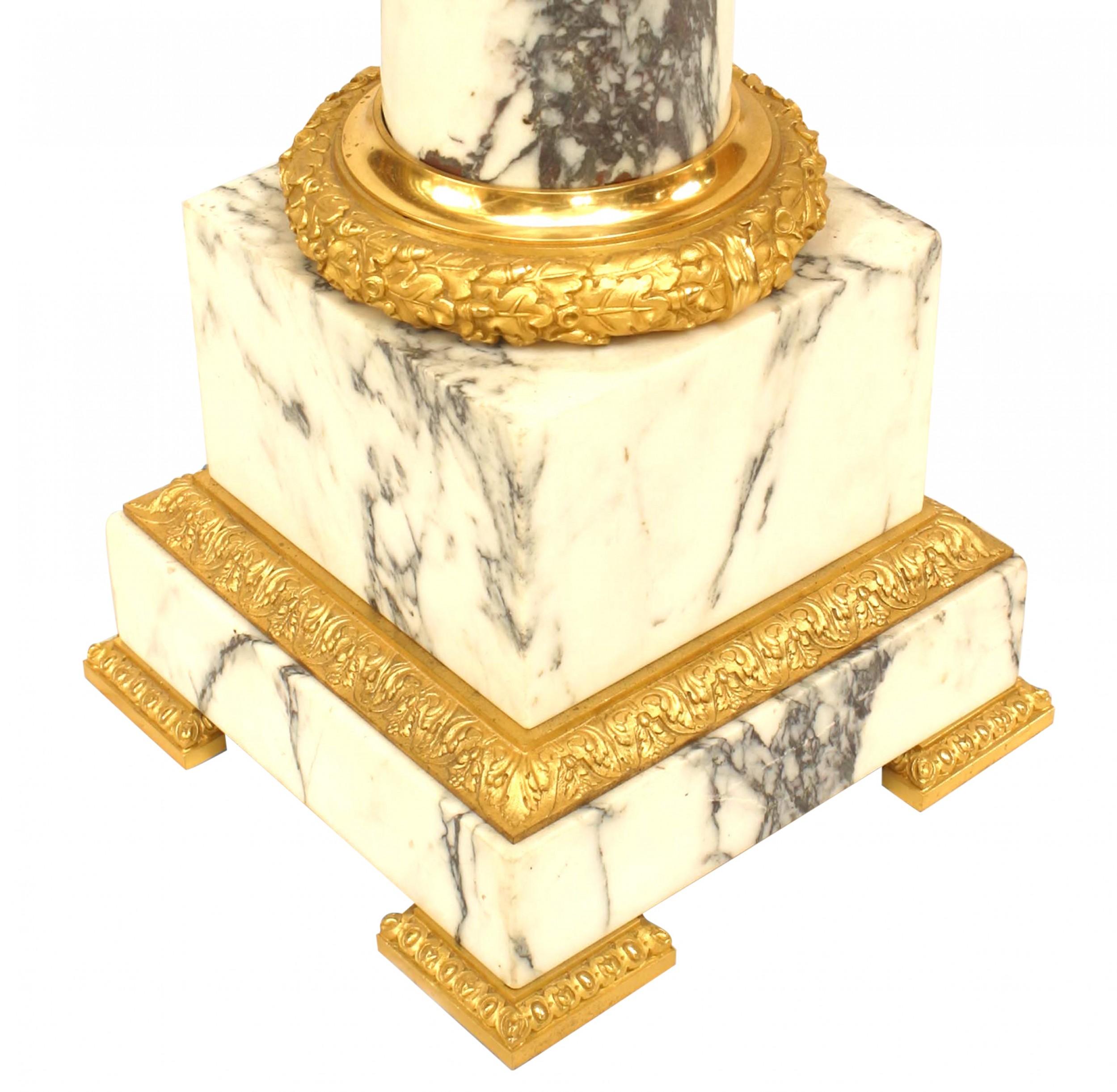 Pair of Louis XVI Marble Pedestals In Good Condition For Sale In Queens, NY