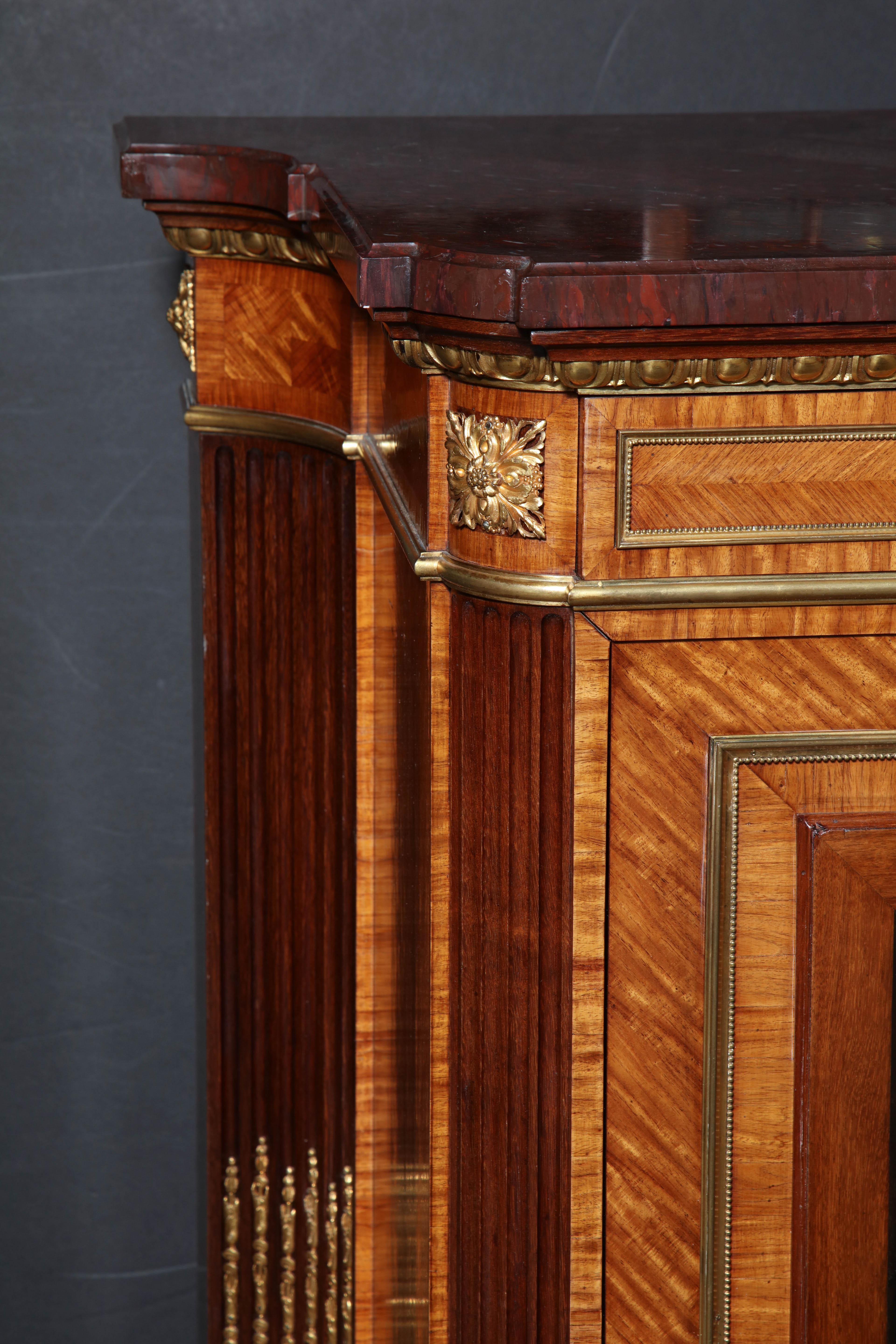 Pair of Louis XVI Marquetry Cabinets, Stamped 'Grohe