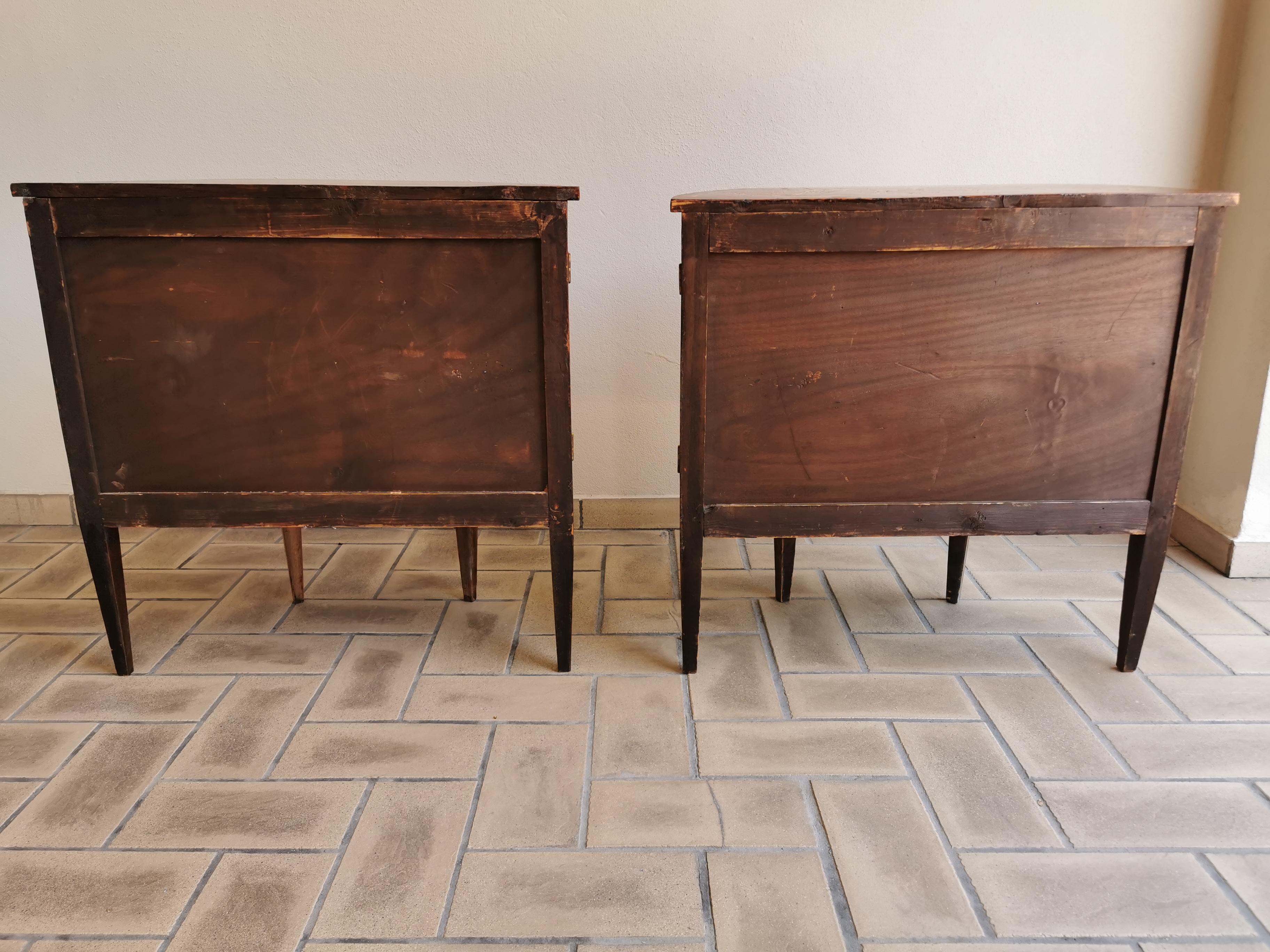 Pair of Louis XVI Marquetry Side Commodes  13
