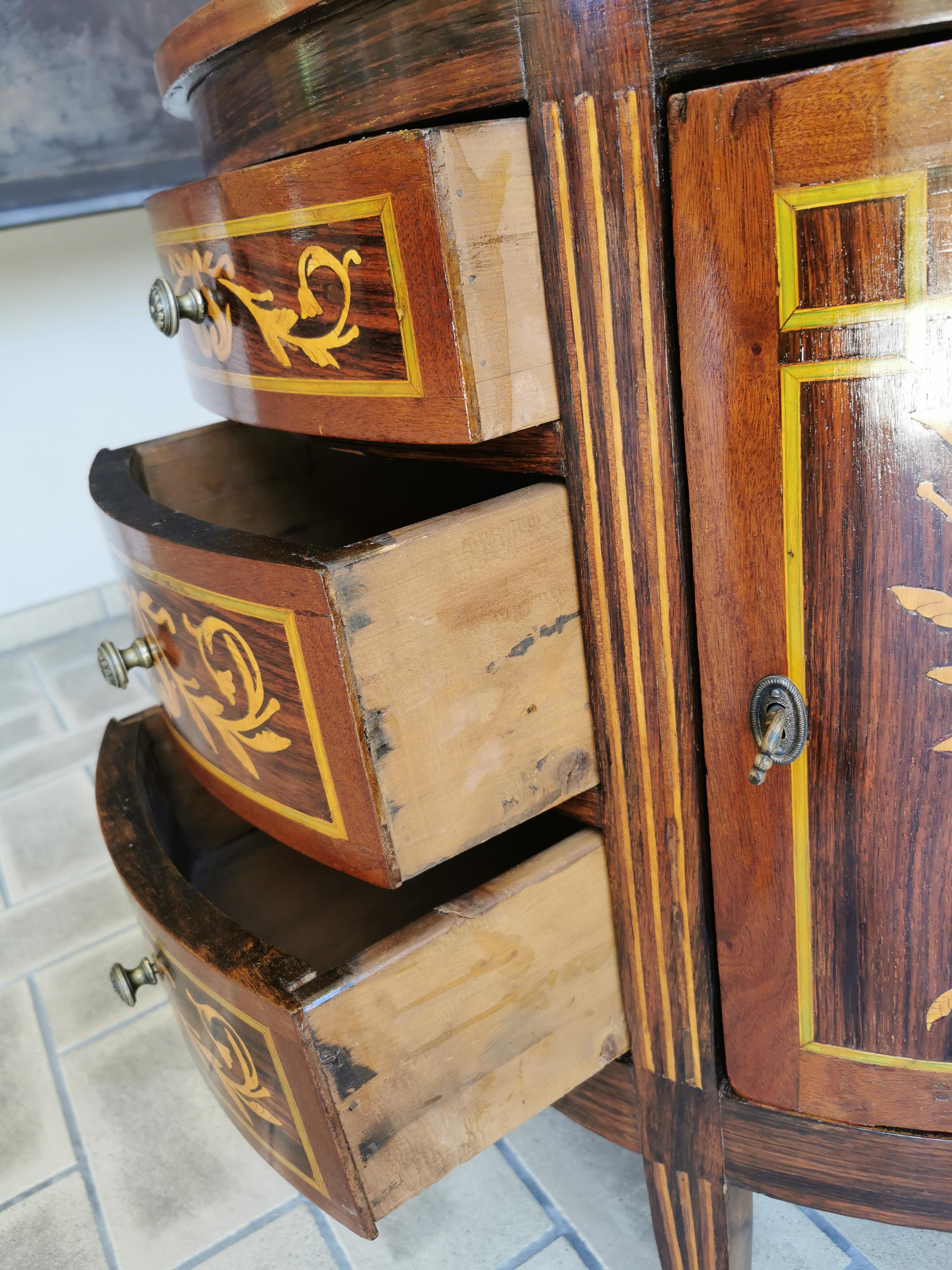 Pair of Louis XVI Marquetry Side Commodes  2