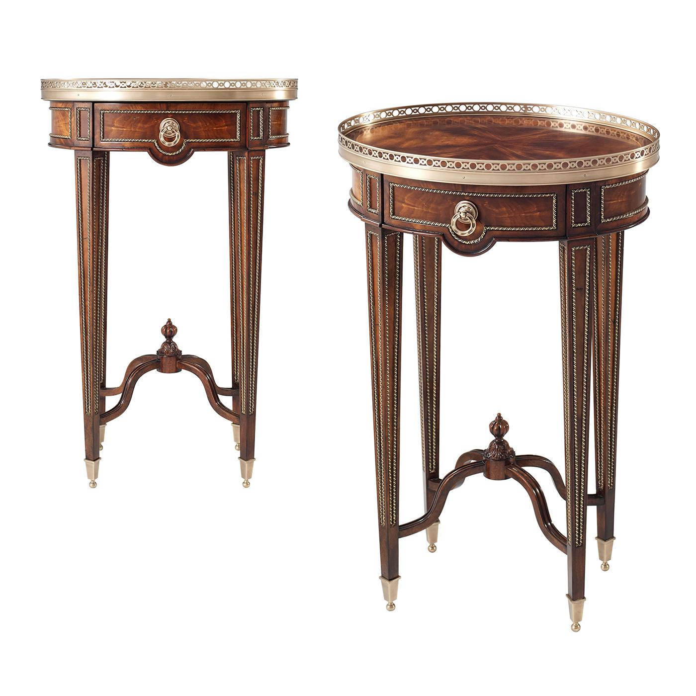 Pair of Louis XVI Oval End Tables