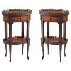 Pair of Louis XVI Oval Side Table
