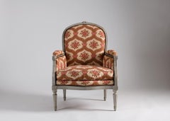 Pair of Louis XVI Painted Bergère Armchairs, France, Circa 1770