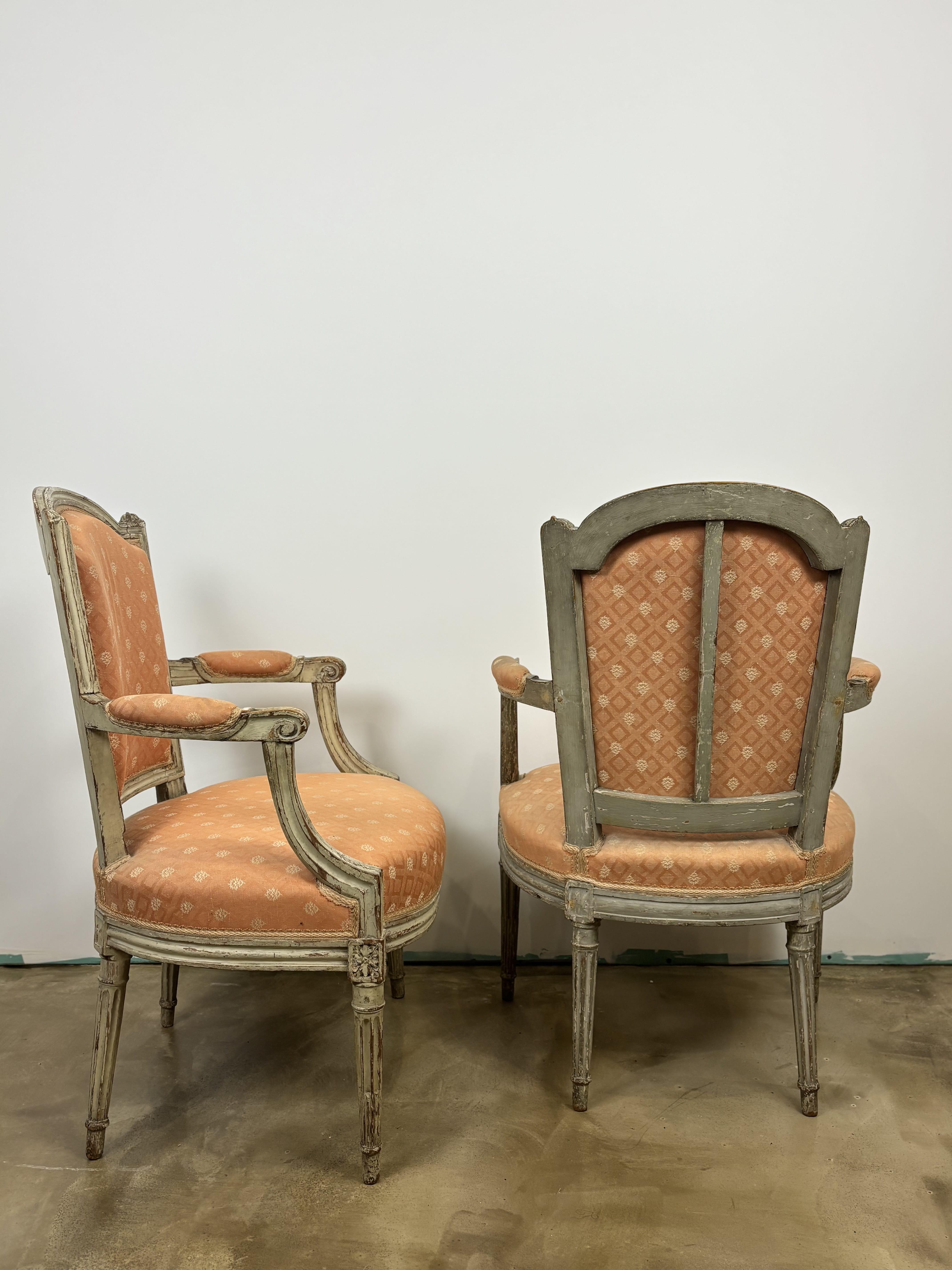 Pair Of Louis XVI Period Armchairs - France - 18th Century 1