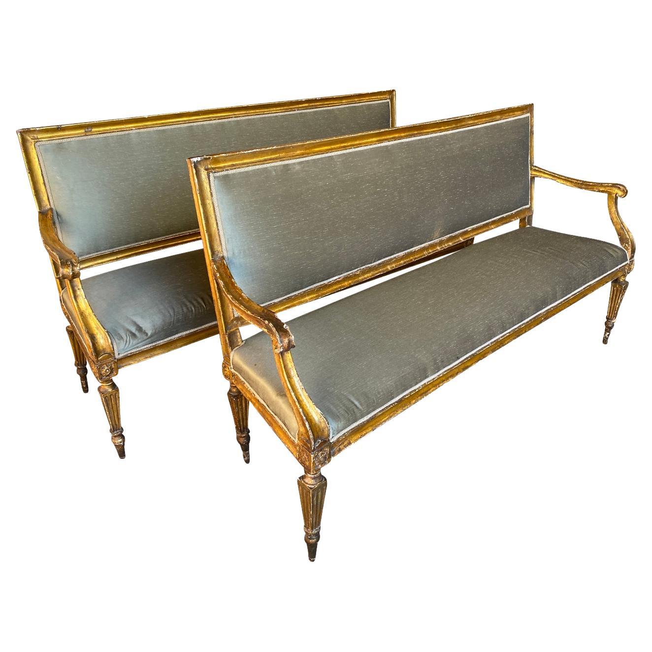 Pair Of Louis XVI Period Banquettes - Canapes