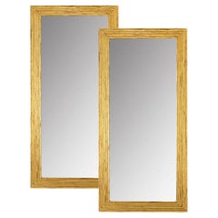 Pair of Louis XVI Reeded Gilt Mirrors