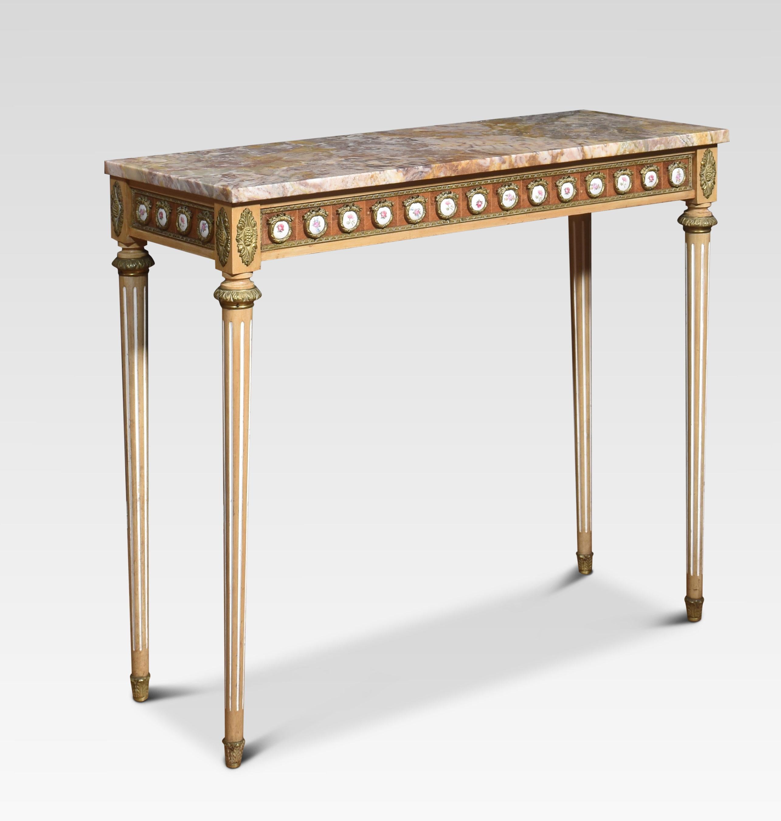 Pair of Louis XVI revival console tables by H & L Epstein 6