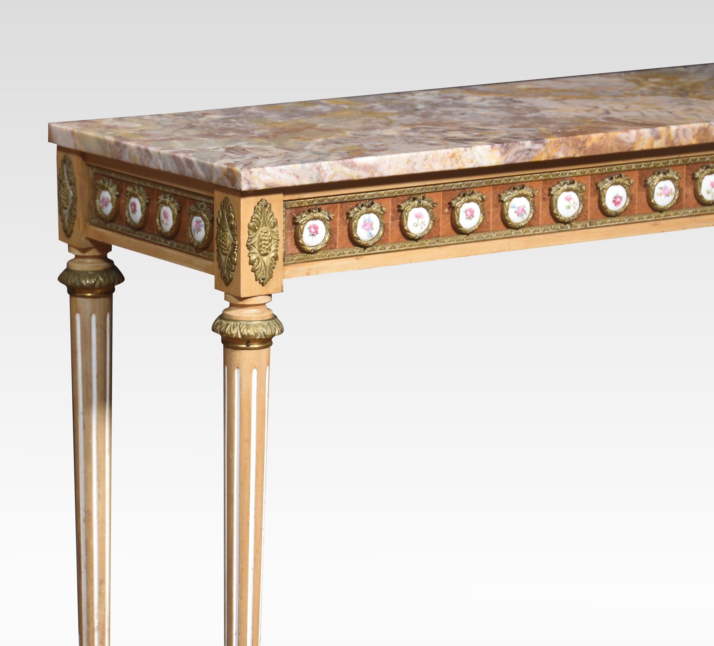 Pair of Louis XVI revival console tables by H & L Epstein 7
