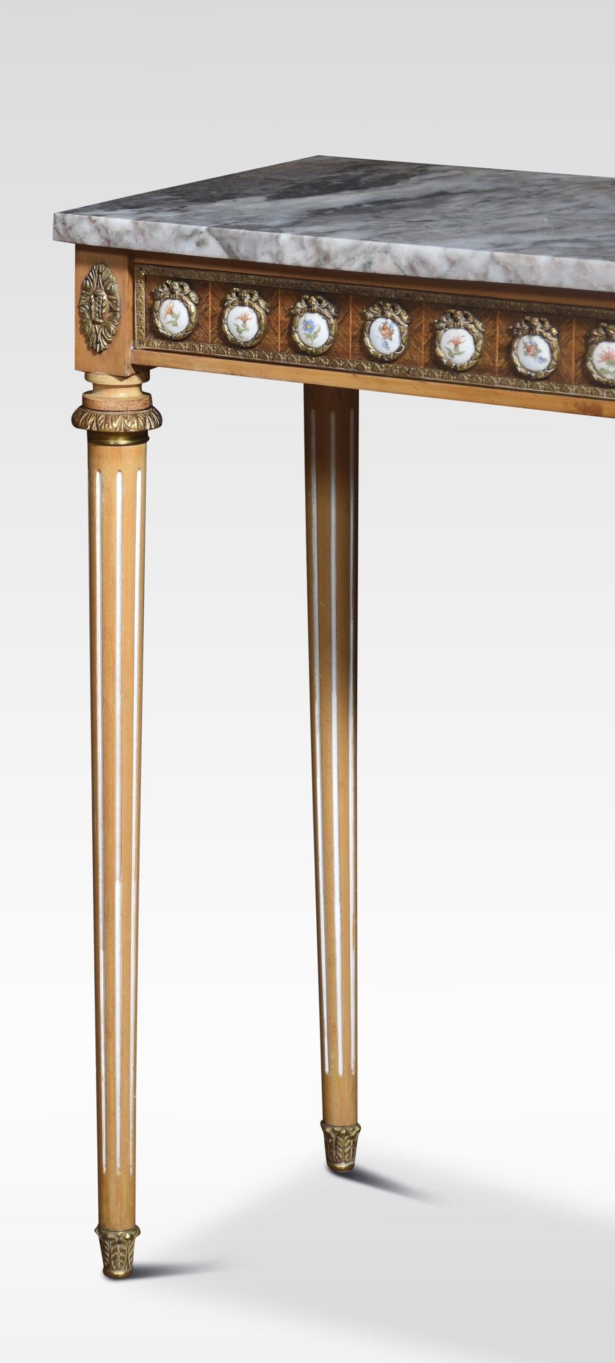 British Pair of Louis XVI revival console tables by H & L Epstein