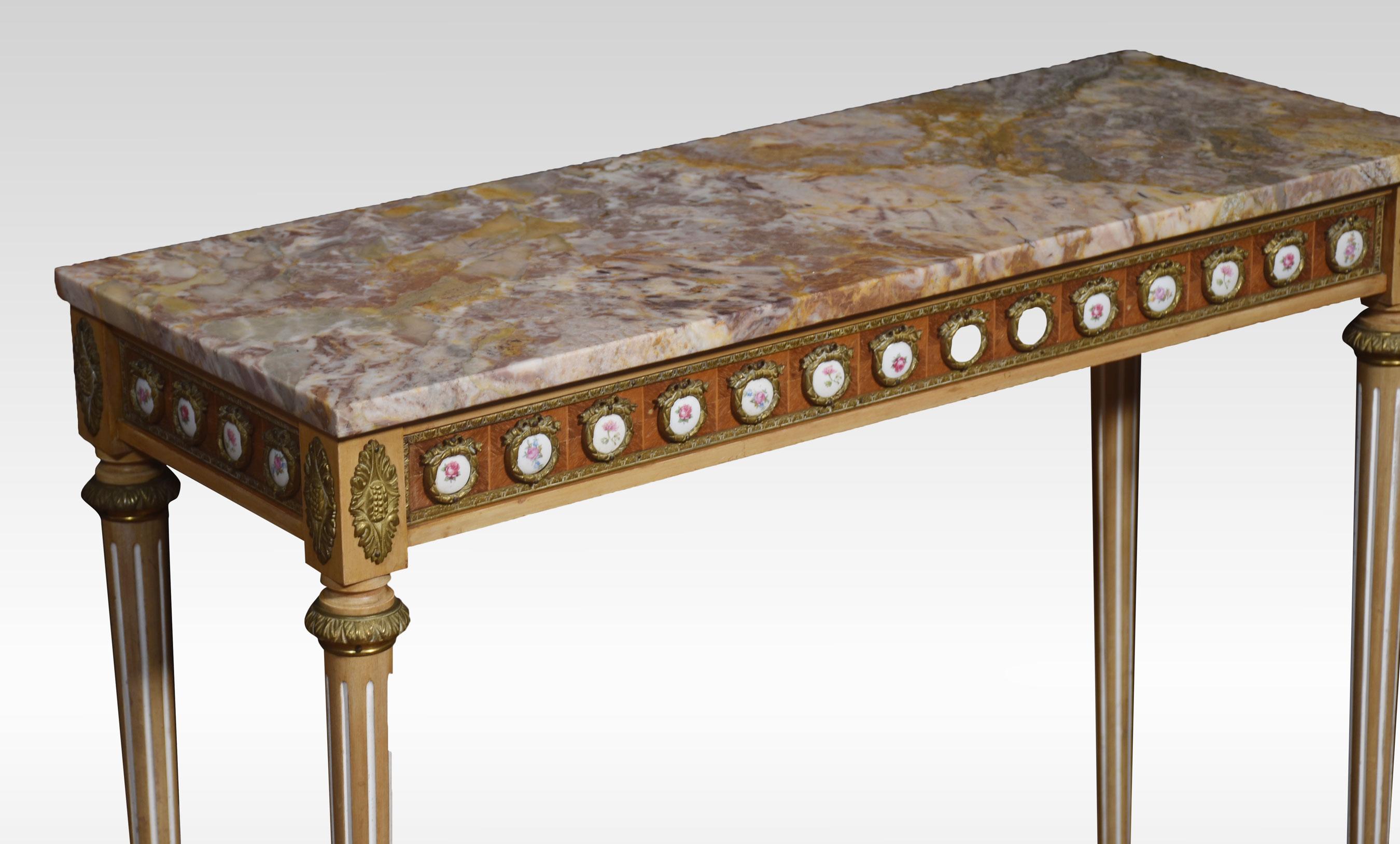 Pair of Louis XVI revival console tables by H & L Epstein 1