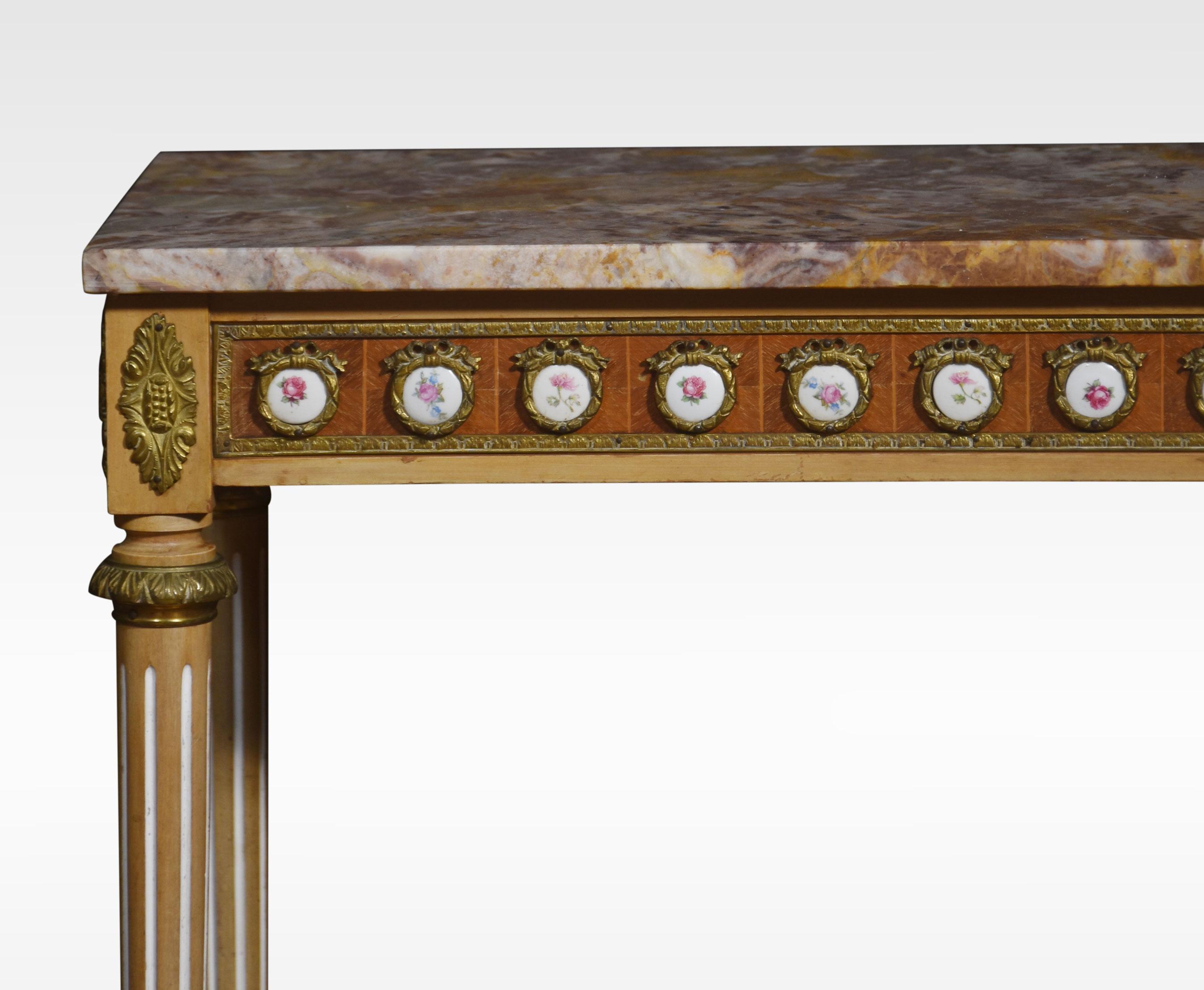 Pair of Louis XVI revival console tables by H & L Epstein 3