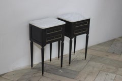 Pair of Louis XVI Revival Ebonized Bedside Tables