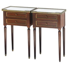 Pair of Louis XVI Revival Nightstands/Side Cabinets c1950s France