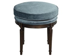 Paire de bancs Louis XVI pour tabourets ottomans ronds