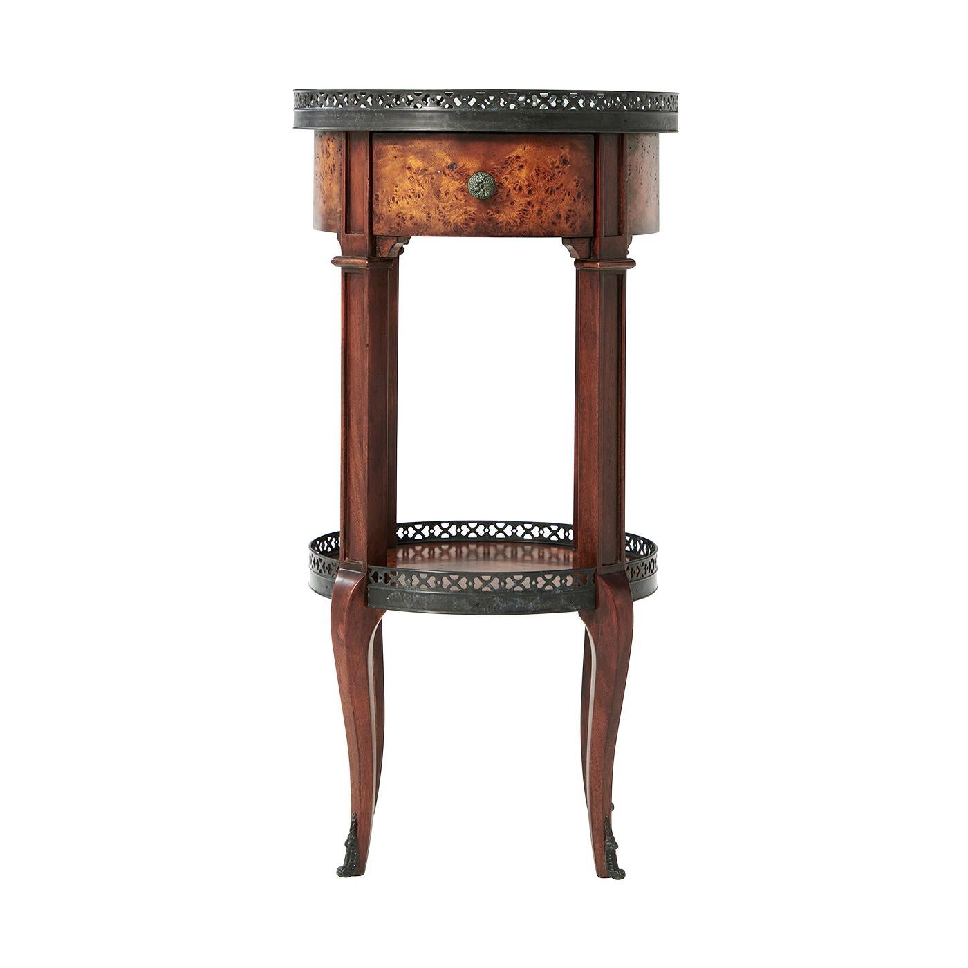 Vietnamese Pair of Louis XVI Round Side Tables For Sale