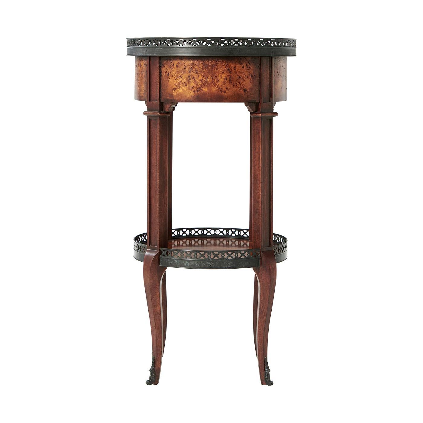 Contemporary Pair of Louis XVI Round Side Tables For Sale