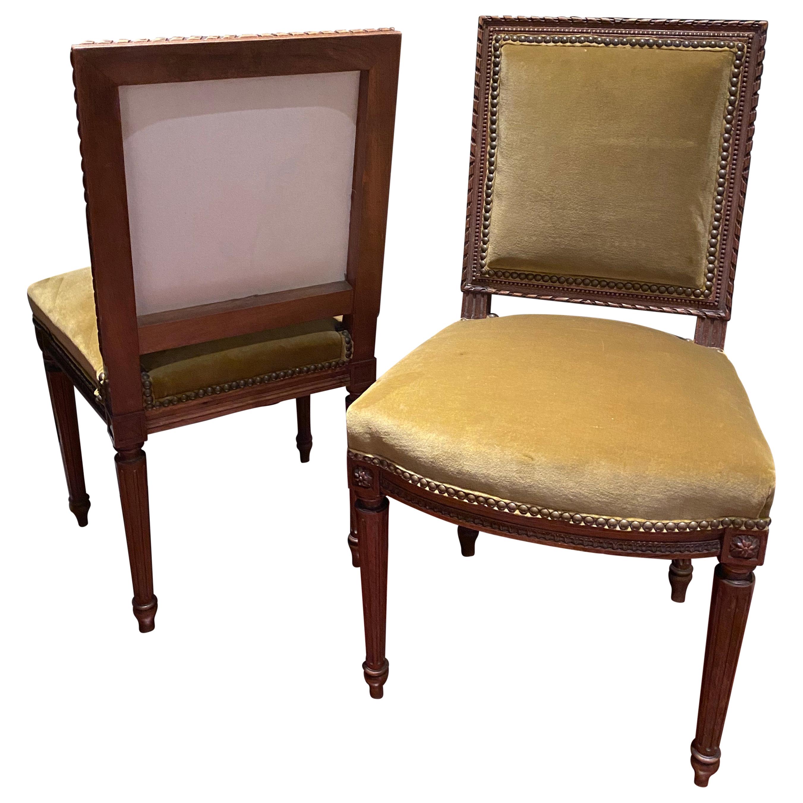 Pair of Louis XVI Side Chairs