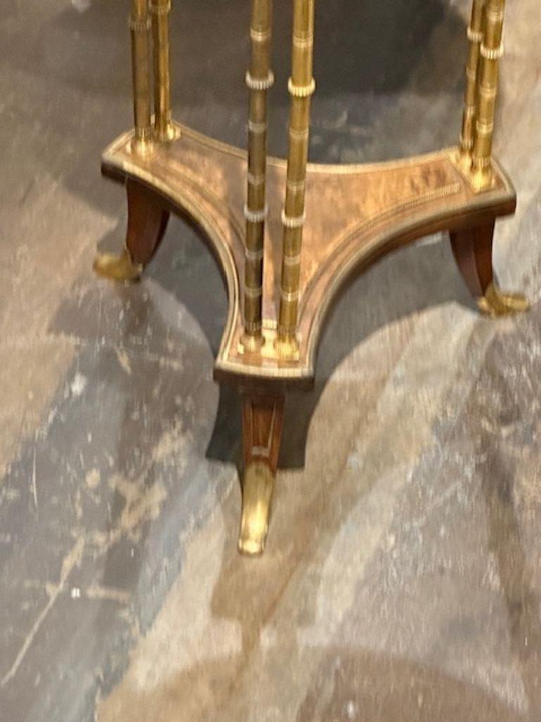 Bronze Pair of Louis XVI Side Tables For Sale