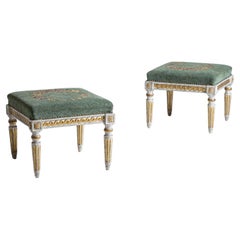 Pair of Louis XVI Stools, Late 18th Century