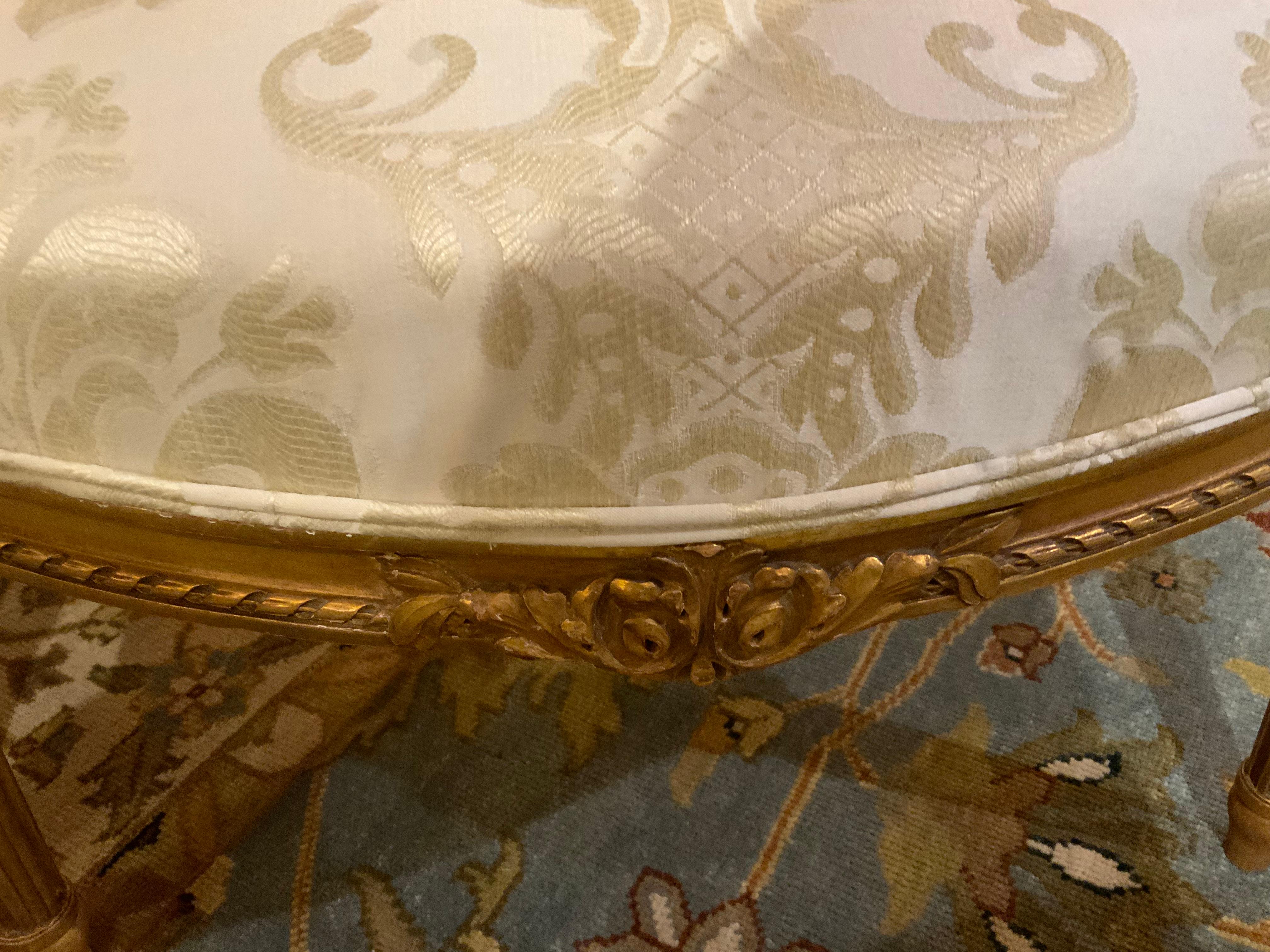 Paar Sessel im Louis XVI-Stil vergoldetes Holz, 19. Jahrhundert im Zustand „Hervorragend“ im Angebot in Houston, TX