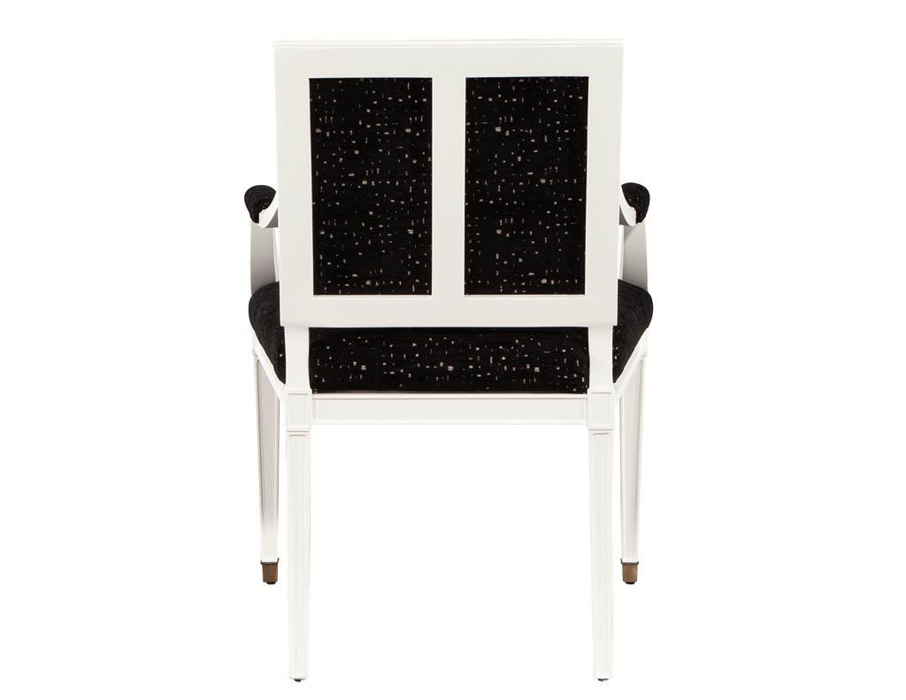 Paar Sessel im Louis-XVI.-Stil in Schwarz und Weiß im Angebot 2