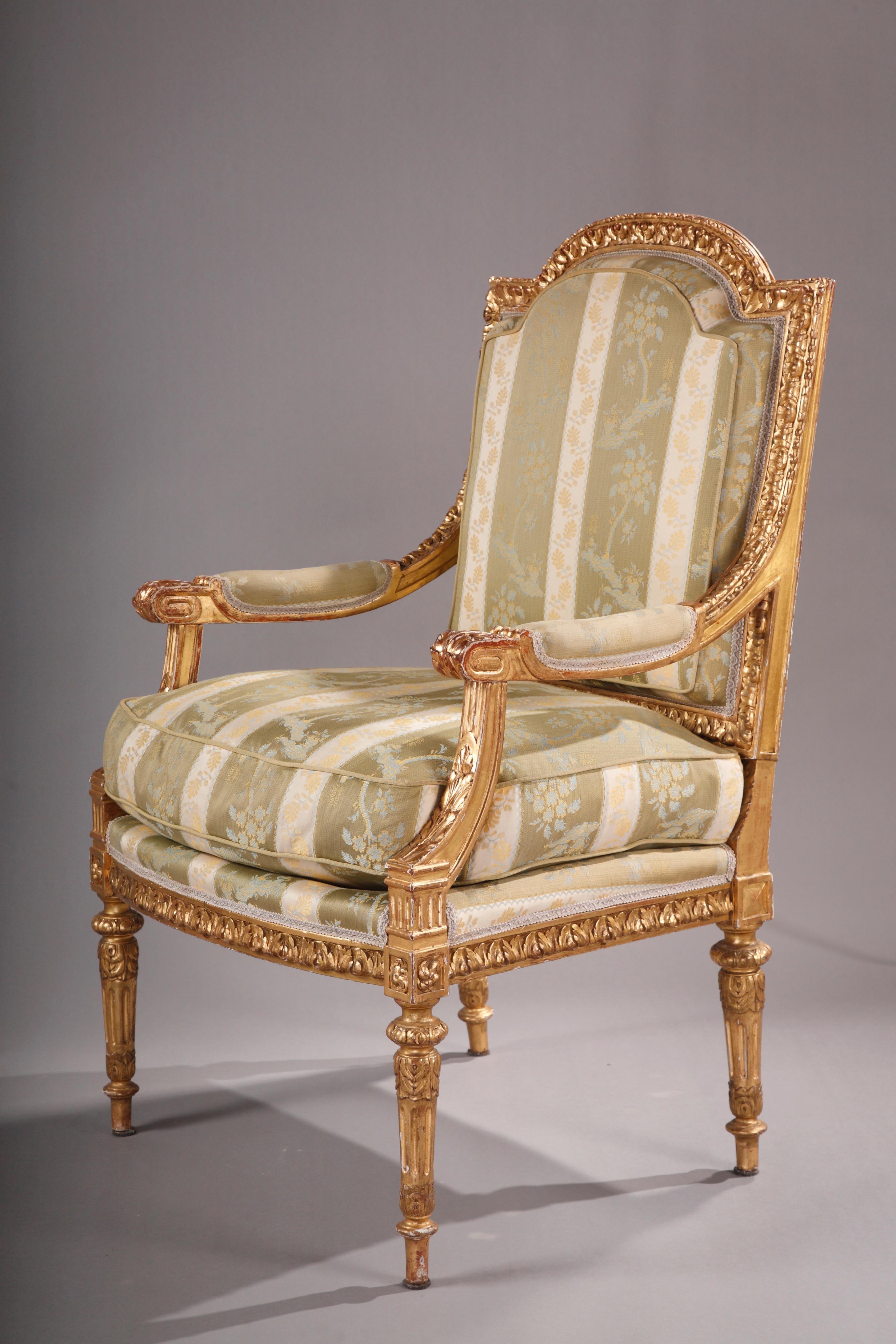 Pair of Louis XVI Style Armchairs After G. Jacob In Good Condition In PARIS, FR