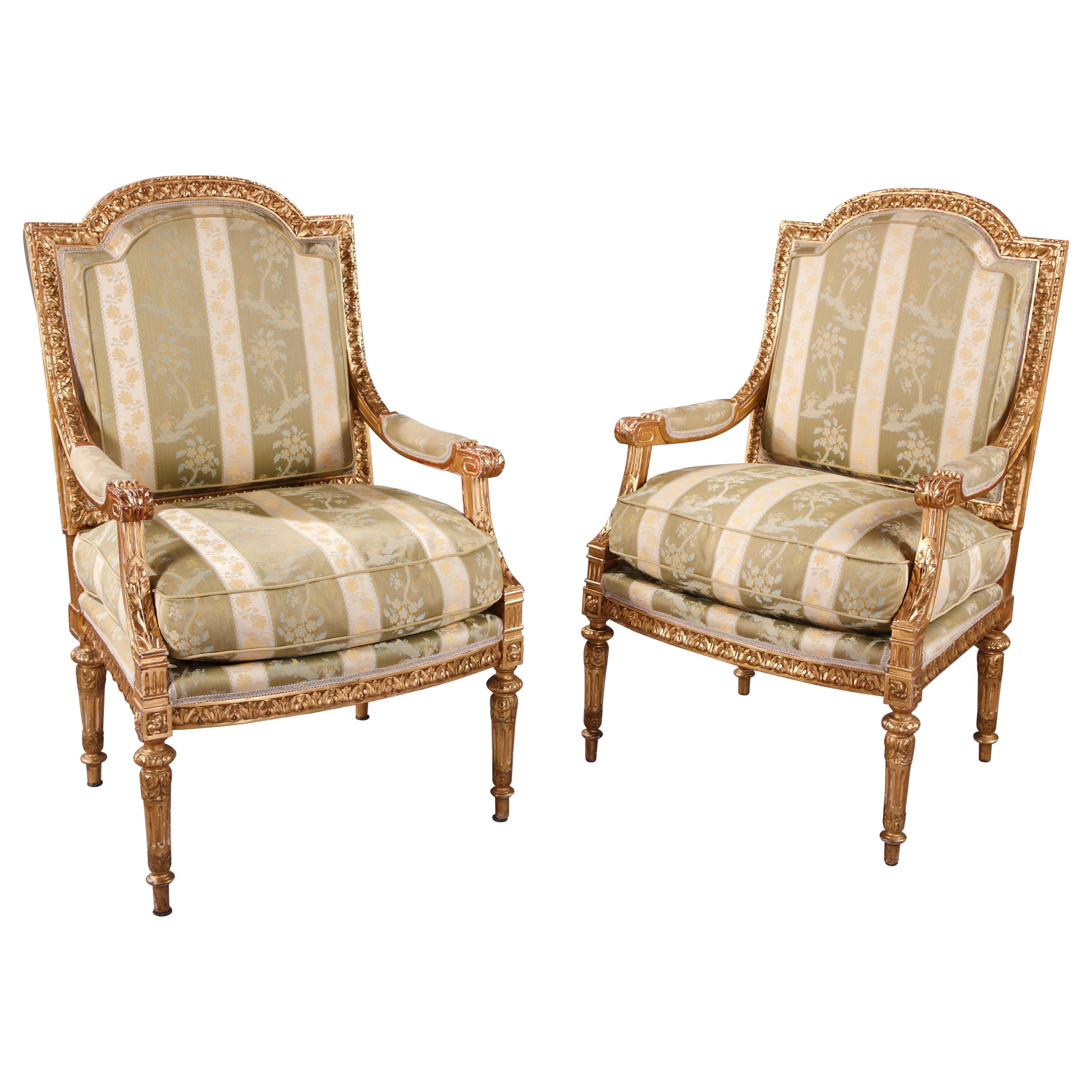 Pair of Louis XVI Style Armchairs After G. Jacob