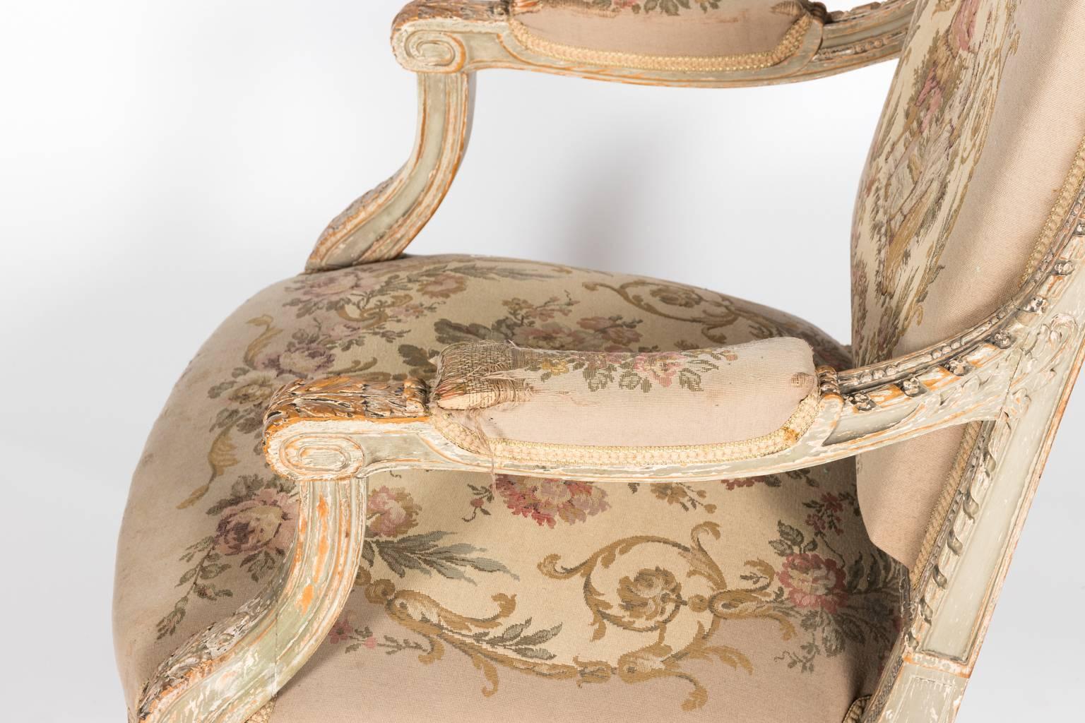 Pair of Louis XVI Style Armchairs, circa 1900 8