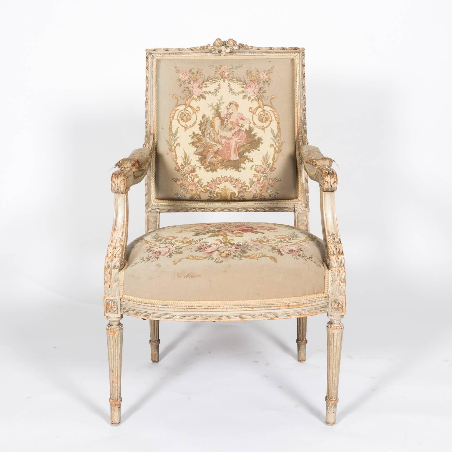 Pair of Louis XVI Style Armchairs, circa 1900 9