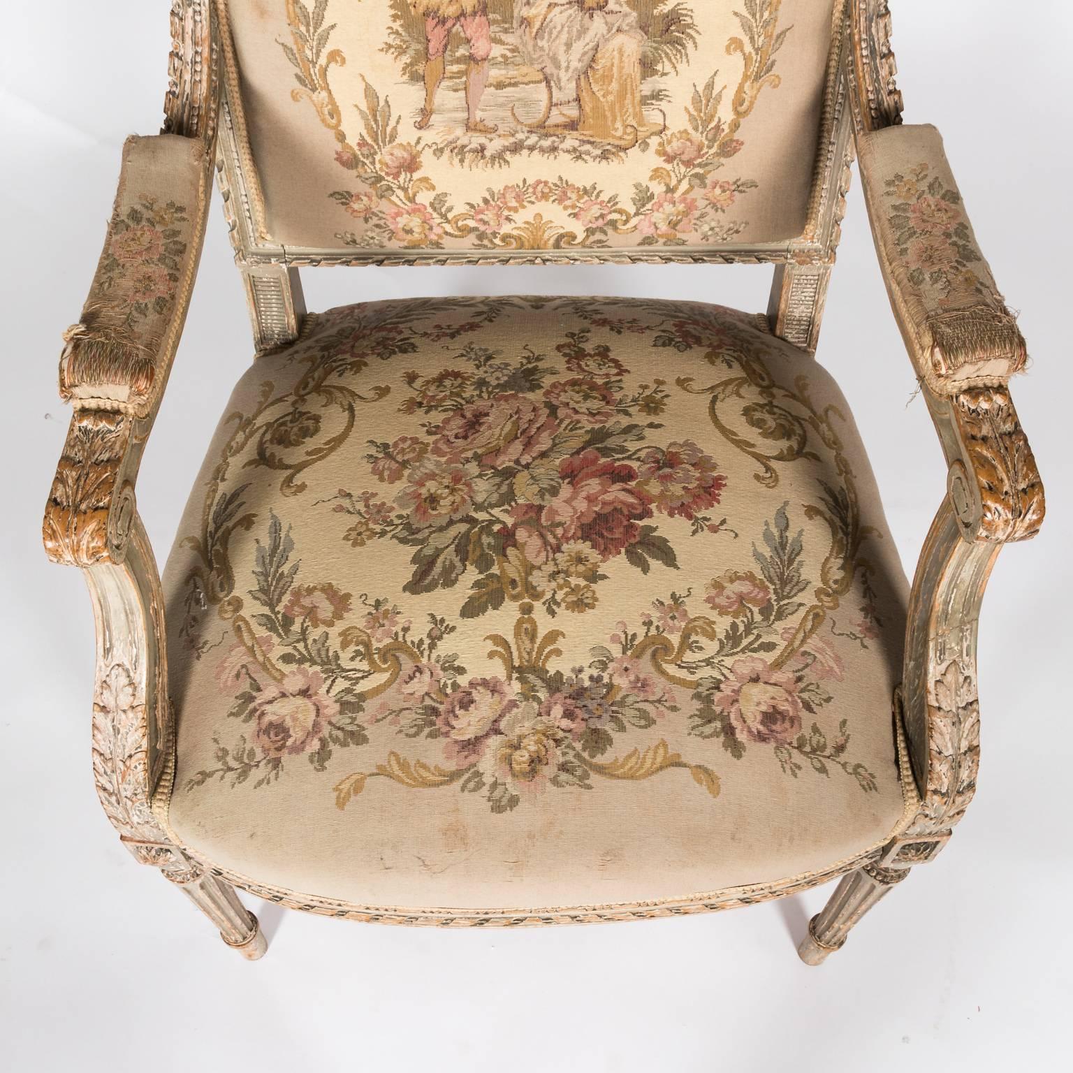 20th Century Pair of Louis XVI Style Armchairs, circa 1900
