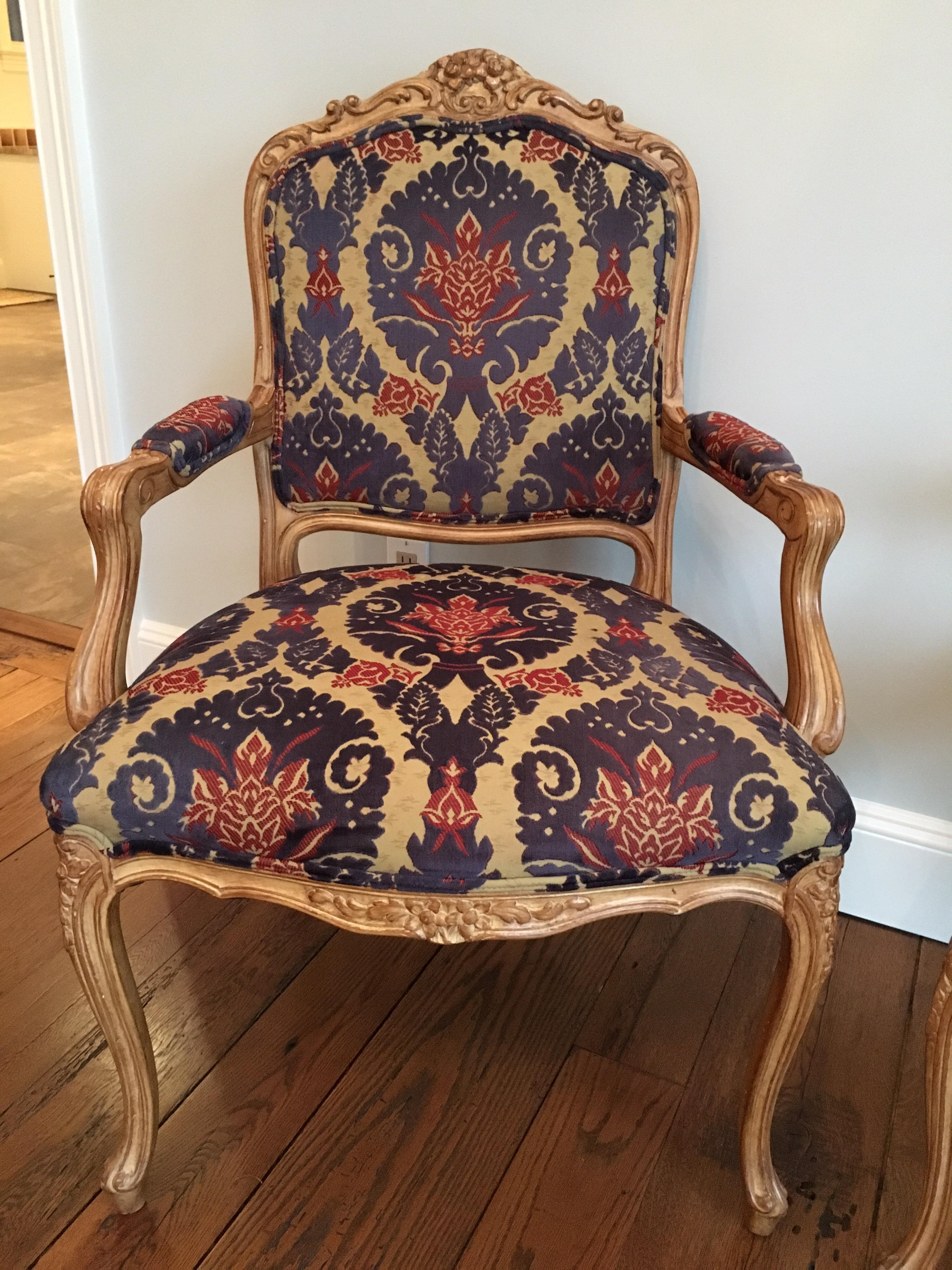 American Pair of Louis XVI Style Armchairs For Sale