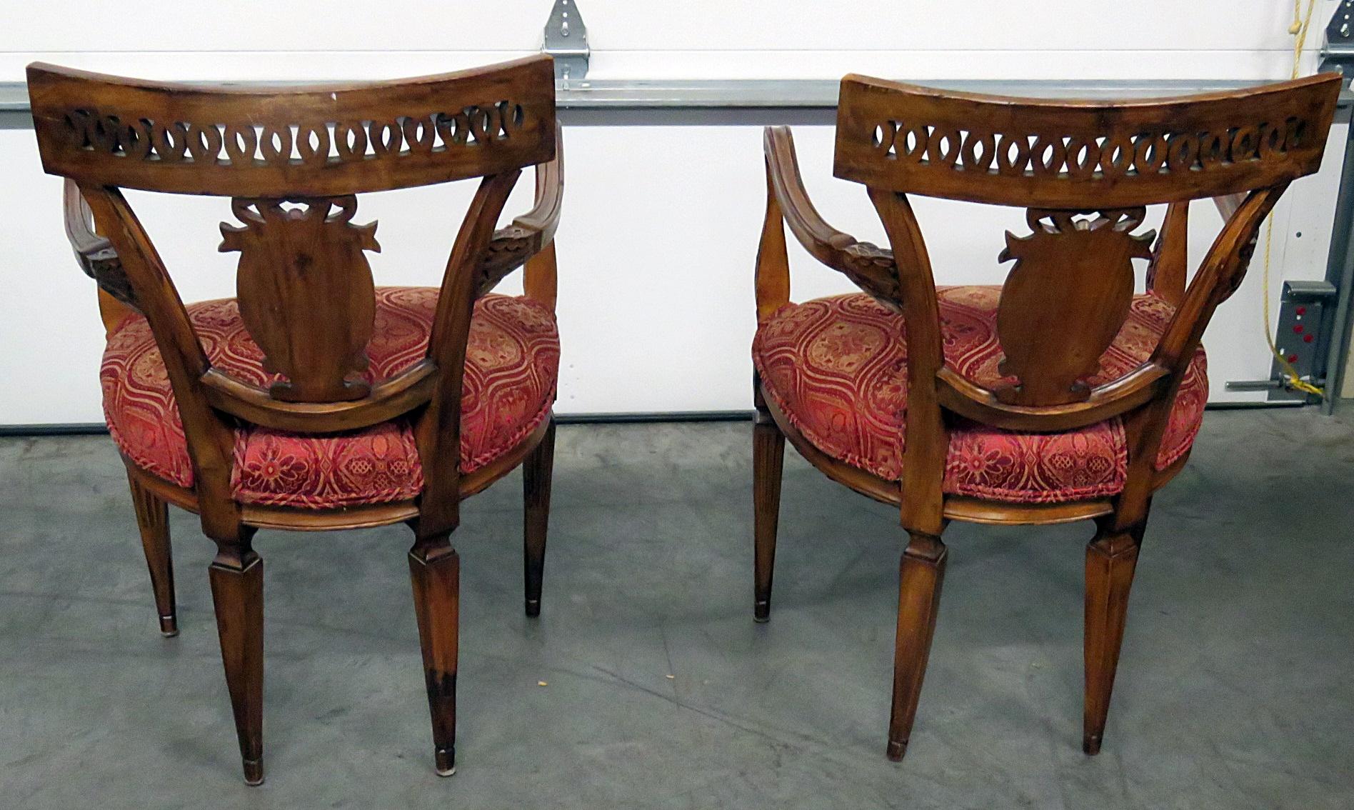 Pair of Louis XVI Style Armchairs 1