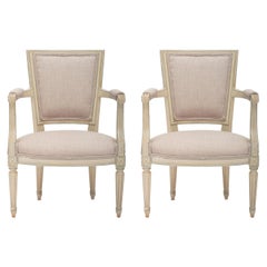 Pair of Louis XVI Style Armchairs
