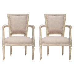 Pair of Louis XVI Style Armchairs