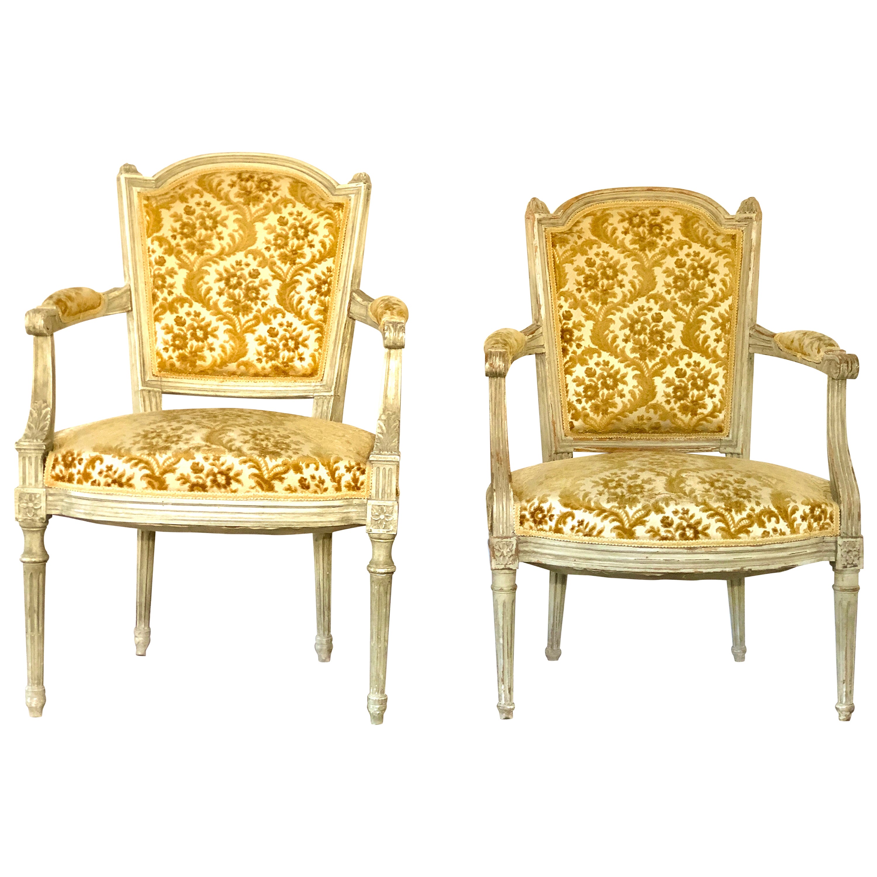 Pair of Louis XVI Style Armchairs