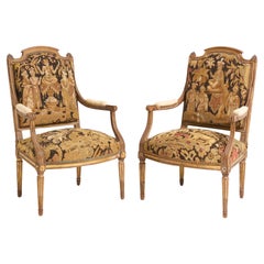 Pair of Louis XVI Style Armchairs