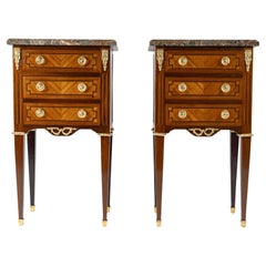 Pair of Louis XVI Style Bedside Tables, Early 20th Century.