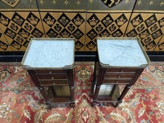 Pair of Louis XVI style bedside tables
